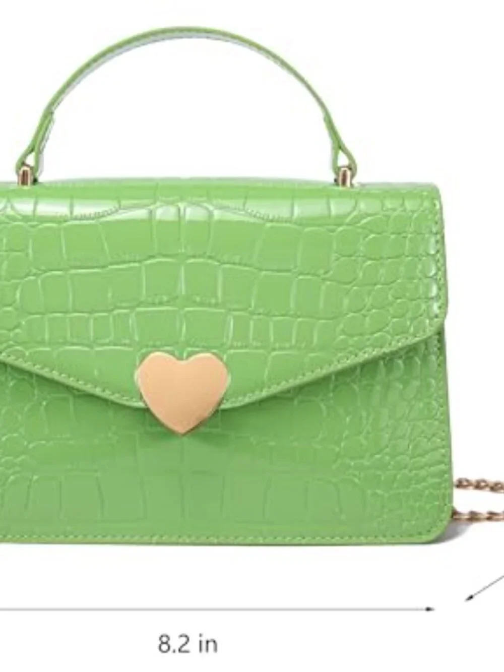 PU Leather Crossbody Satchel Purse with Magnetic Closure Heart Shape